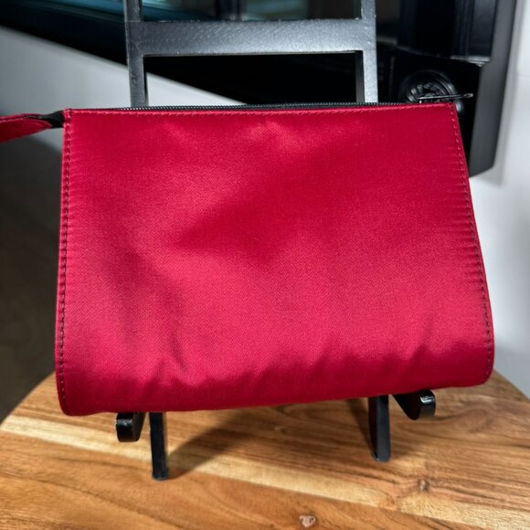 Kate Spade New York Red Nylon Cosmetic Makeup Bag + Beauty Goodies Bundle - Picture 3 of 5